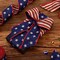 2 Rolls Patriotic Wired Edge Ribbon Stars Red White Blue Decorative(Vintage)